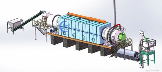 Lò đốt có độ tin cậy Lò đốt cacbon hóa ngang cho than tự động